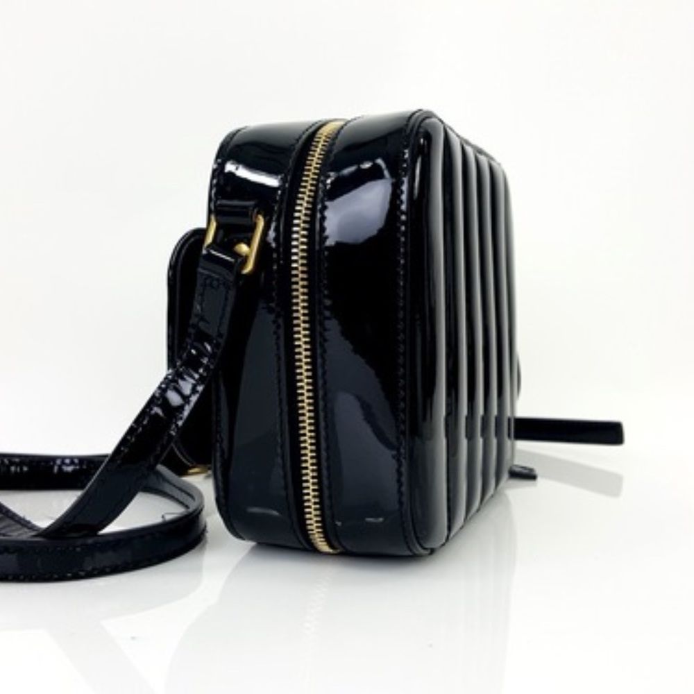 YSL Saint Laurent Black Vicky Mini Patent Leather Camera Crossbody Bag Handbag - Picture 4 of 8